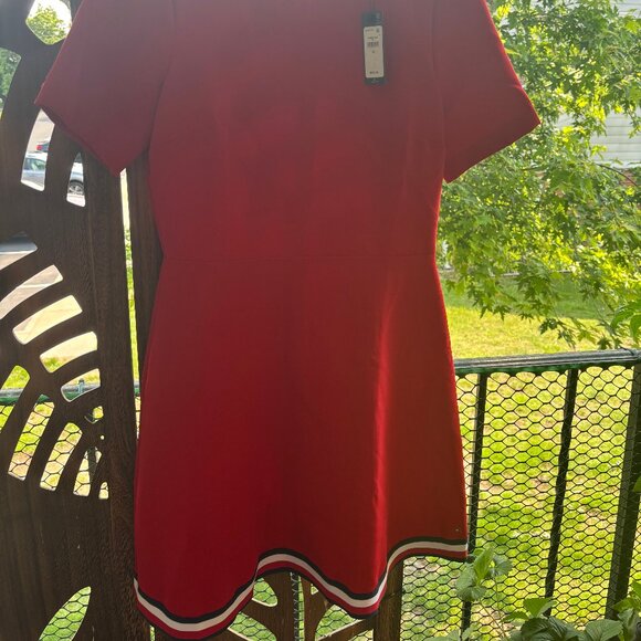 Tommy Hilfiger | Red Women's Short Sleeve Mini Dress | Size 10 (Women's US) - Picture 1 of 7